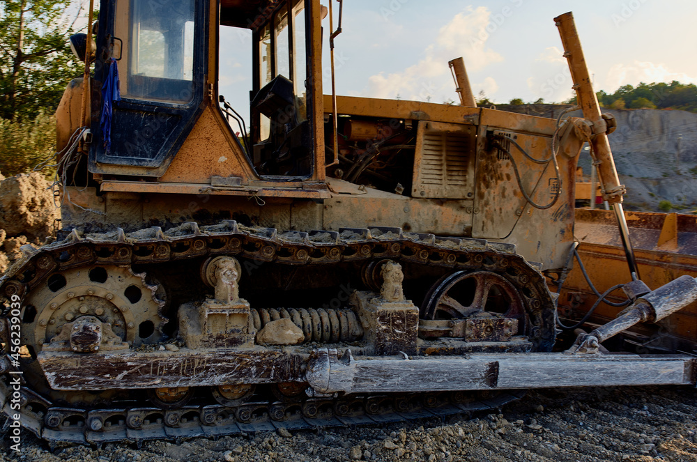 Fototapeta premium excavator work construction territory geology