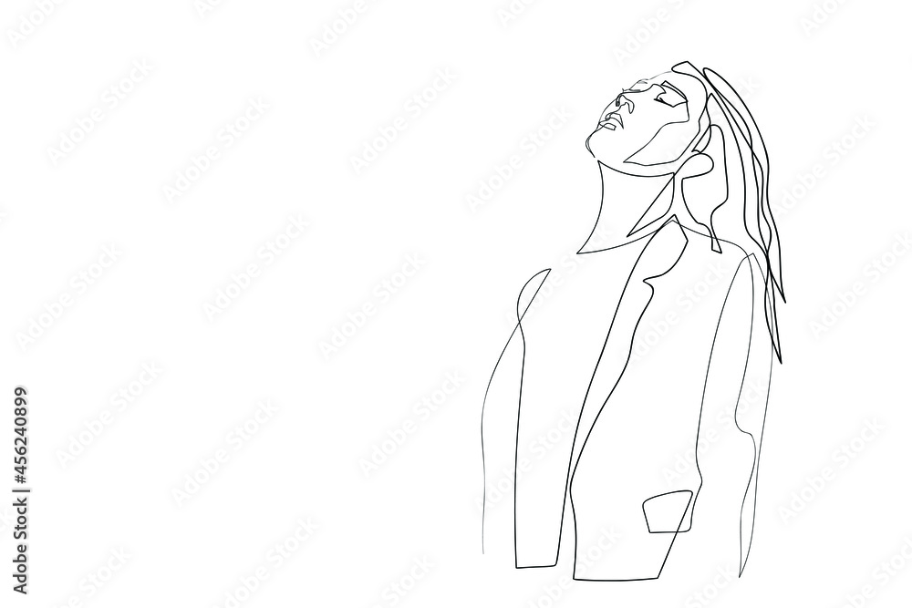 Surreal Faces Continuous line, drawing of set faces and hairstyle, fashion concept, woman beauty minimalist, vector illustration pretty sexy. Contemporary portrait Surreal Faces Continuous line, drawing of set faces and hairstyle, fashion concept, woman beauty minimalist, vector illustration pretty sexy. Contemporary portrait
