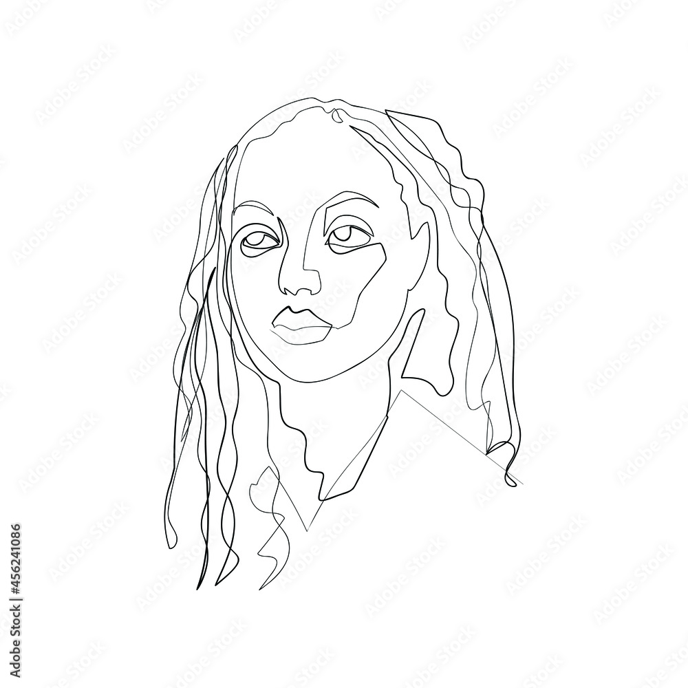 Surreal Faces Continuous line, drawing of set faces and hairstyle, fashion concept, woman beauty minimalist, vector illustration pretty sexy. Contemporary portrait Surreal Faces Continuous line, drawing of set faces and hairstyle, fashion concept, woman beauty minimalist, vector illustration pretty sexy. Contemporary portrait