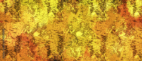 Gold foil stone texture background. Autumn banner.