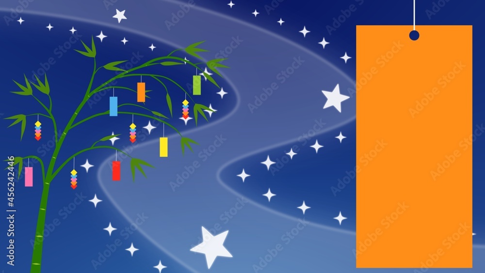 Naklejka premium 配信背景【七夕に願いを