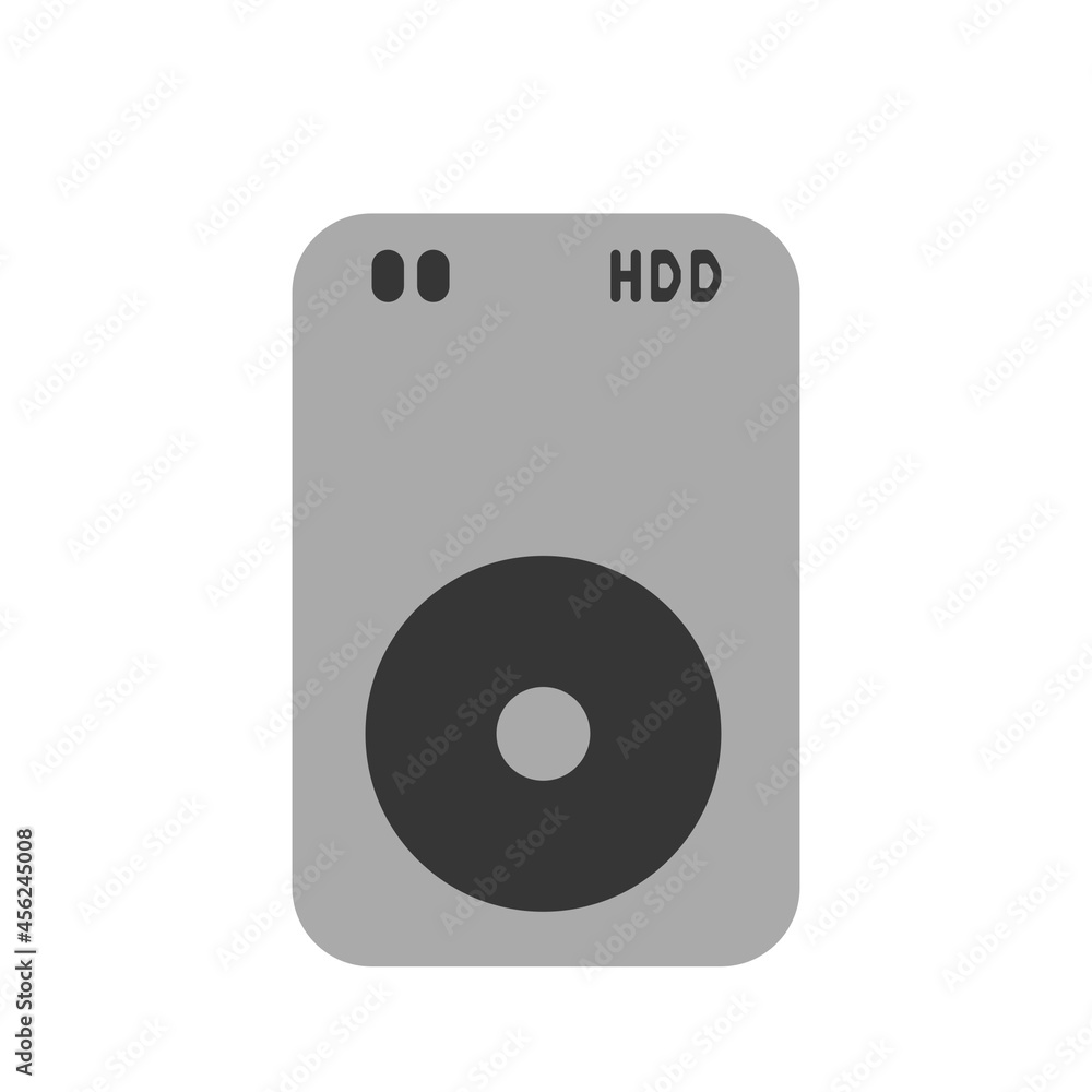 Vector HDD Hard disk drive, black and white Vector HDD Hard disk drive, black and white