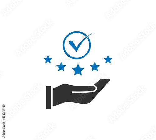 Modern value icon, top service rating icon on white background