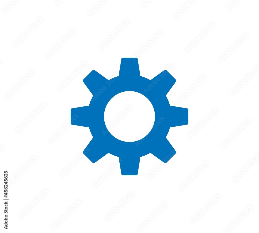 Gear icon on a white background of vector illustration. Gear icon on a white background of vector illustration.