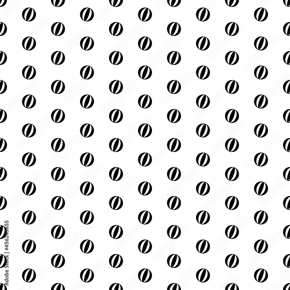 Square seamless background pattern from black beach ball symbols. The pattern is evenly filled. Vector illustration on white background Square seamless background pattern from black beach ball symbols. The pattern is evenly filled. Vector illustration on white background