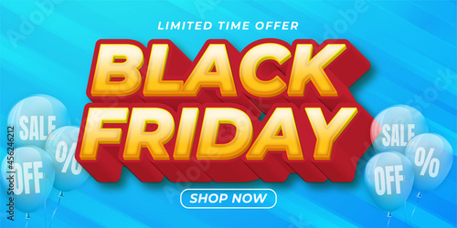 Editable text effect - Black friday text style suitable for promotion sale
