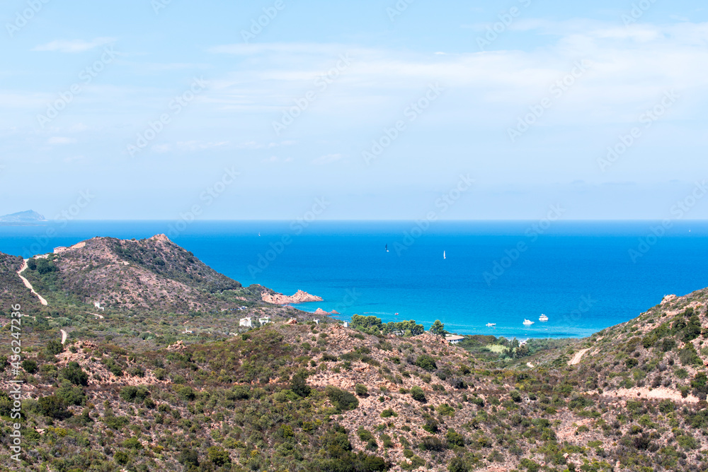 The East Coast of Sardinia at the Mediterranean Sea, Spiaggia Cala E'Luas.