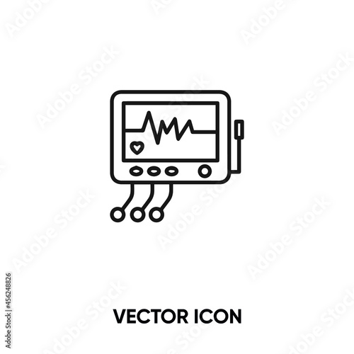 Cardiogram vector icon. Modern, simple flat vector illustration for website or mobile app.Ecg and heartbeat symbol, logo illustration. Pixel perfect vector graphics	