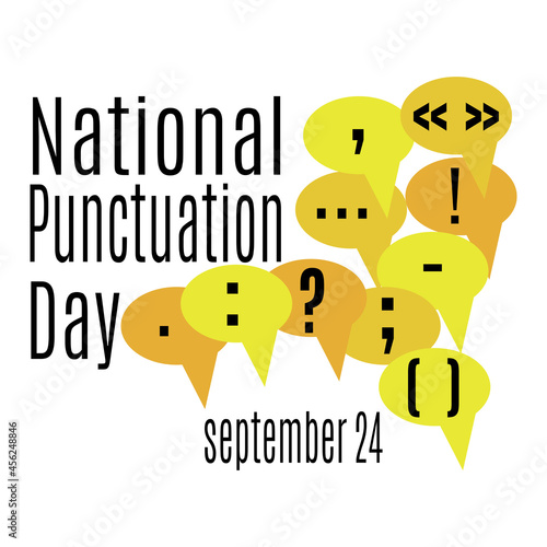 National Punctuation Day, idea for a poster, banner or themed card