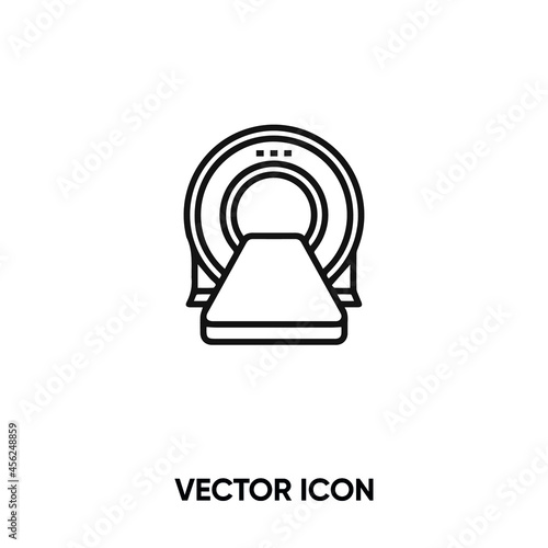 MRI diagnostic vector icon. Modern, simple flat vector illustration for website or mobile app.Xray or radiology symbol, logo illustration. Pixel perfect vector graphics	