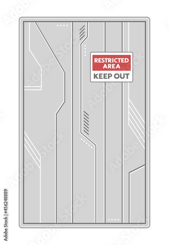 Futuristic laboratory door