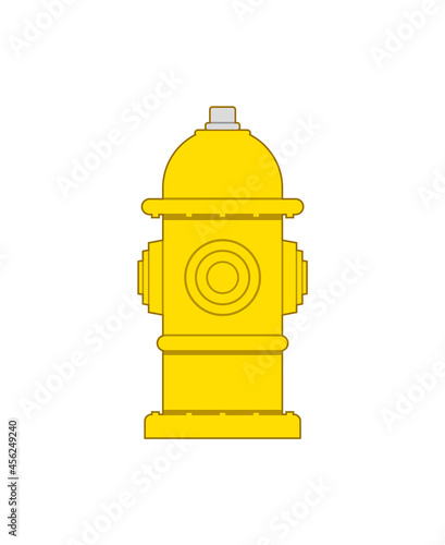 Yellow fire hydrant flat draw
