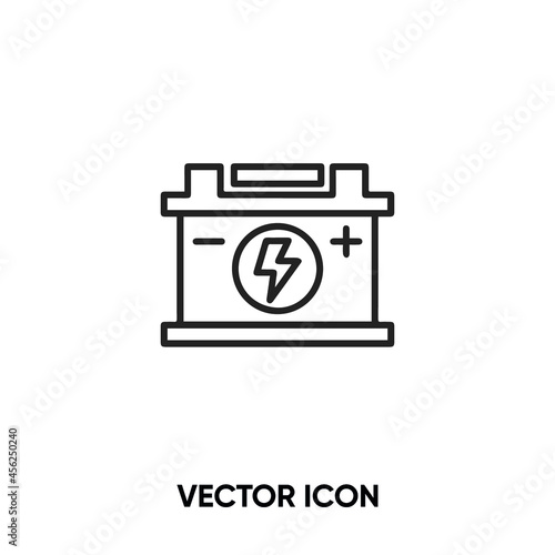 Car battery vector icon. Modern, simple flat vector illustration for website or mobile app.Accumlator symbol, logo illustration. Pixel perfect vector graphics	