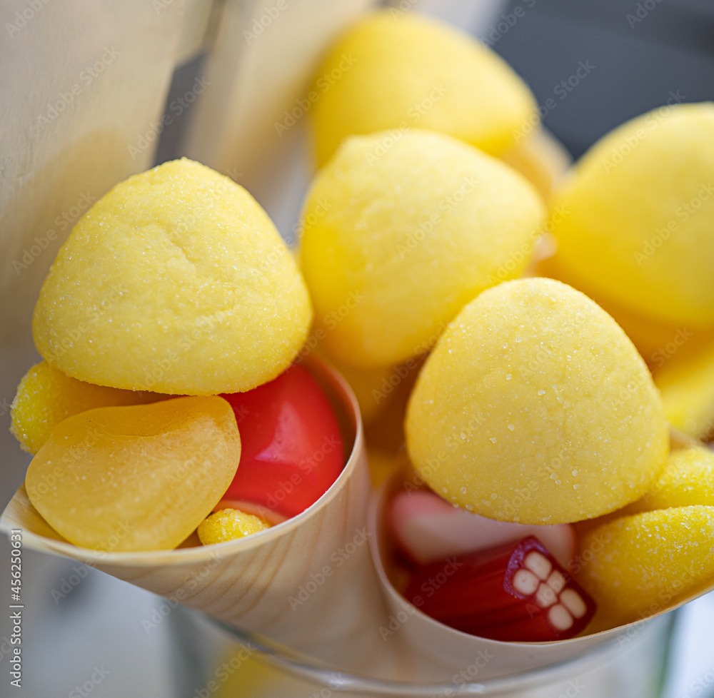 cocktail of assorted sweet candies with lots of sugar cocktail of assorted sweet candies with lots of sugar