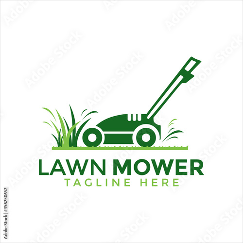 Lawn mower vector design template