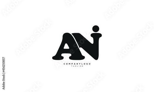 ANI, AIN, NAI, Abstract initial monogram letter alphabet logo design