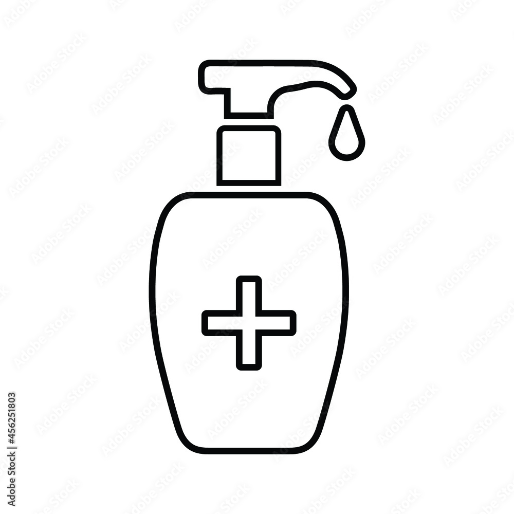 Coronavirus, sanitizer, disposer line icon. Outline vector. Coronavirus, sanitizer, disposer line icon. Outline vector.