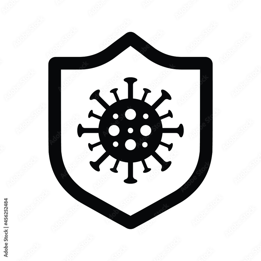Prevent corona, stay home icon. Black vector graphics. Prevent corona, stay home icon. Black vector graphics.