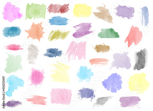 Watercolor stains