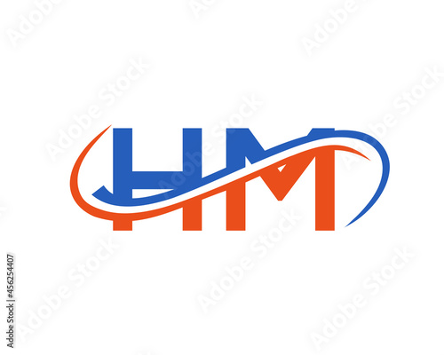 Initial HM Logo Design. HM Letter Linked Business Logo. HM logo Design for Financial, Development, Investment, Real Estate And Management Company Vector Template