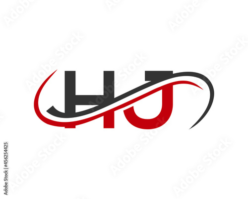 Initial HJ Logo Design. HJ Letter Linked Business Logo. HJ logo Design for Financial, Development, Investment, Real Estate And Management Company Vector Template photo