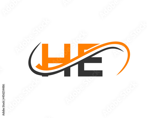 HE Letter Linked Business Logo. HE Logo Design. HE logo Design for Financial, Development, Investment, Real Estate And Management Company Vector Template