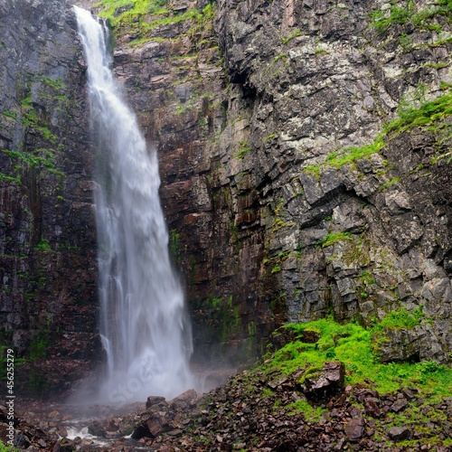Njupesk  r waterfall in Fulufj  llets National Park  Sweden
