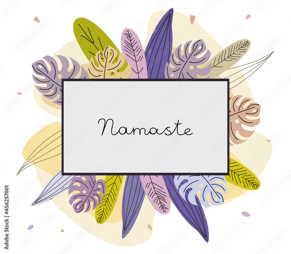 Cute frame for the presentation of the title. Vector illustration