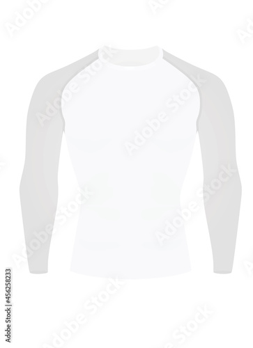 Rash guard athlete fitness t shirt. vector