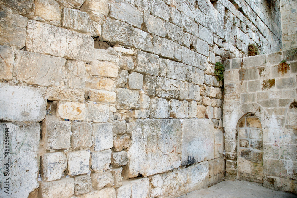 The Western Wall, Wailing Wall or Kotel. It is a western segment of the walls surrounding the area called the Temple Mount (or Har Habayit). The Temple Mount is the holiest site in Judaism. 2008