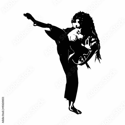 kid judo player vector symbol
