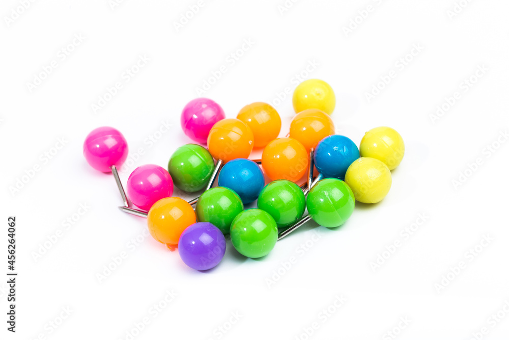 round colored pins isolated - Image round colored pins isolated - Image