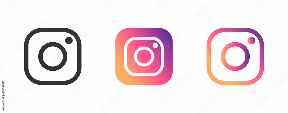 instagram icon. instagram logo set. instagram vector Stock Vector ...