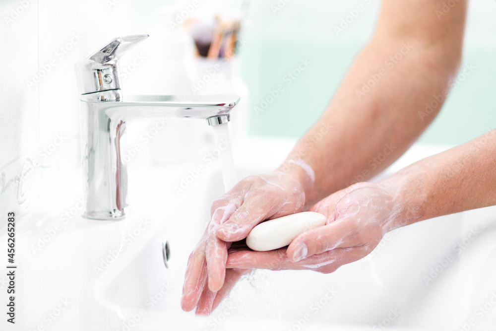 thorough hand washing with soap and water to prevent coronavirus - Image thorough hand washing with soap and water to prevent coronavirus - Image