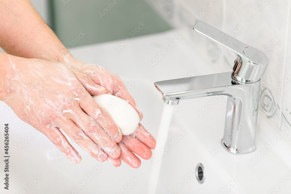 thorough hand washing with soap and water to prevent coronavirus - Image thorough hand washing with soap and water to prevent coronavirus - Image