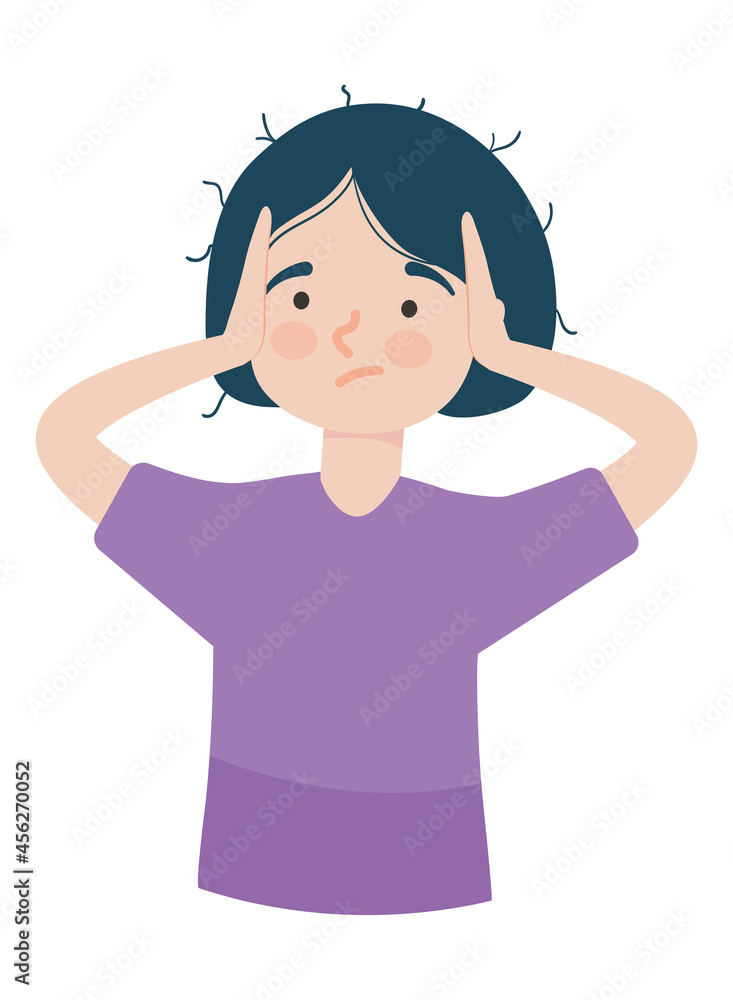stressed woman icon stressed woman icon