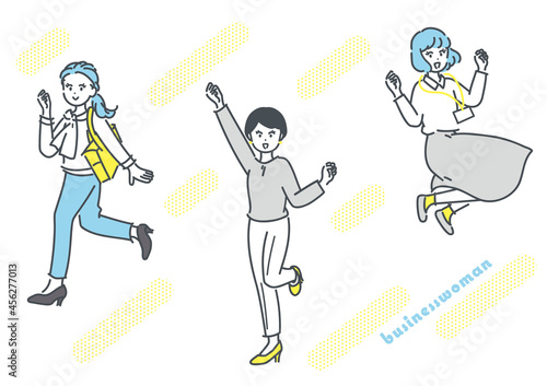 働く女性のイメージイラスト素材セット