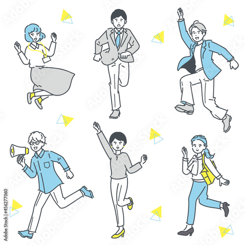 ビジネスパーソンのイメージイラスト素材セット