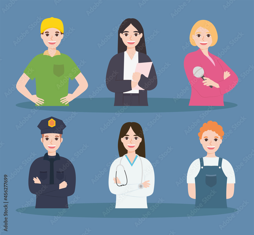 people professions icon collection people professions icon collection