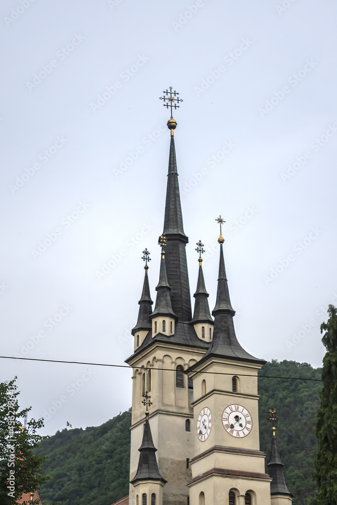 St. Nicholas (Sf. Nicolae) Orthodox Church was originally built in 1521 in Romanian-Byzantine style. Brasov, Transylvania, Romania. St. Nicholas (Sf. Nicolae) Orthodox Church was originally built in 1521 in Romanian-Byzantine style. Brasov, Transylvania, Romania.