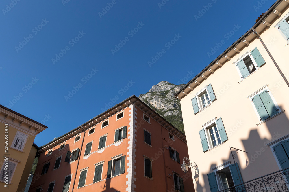 residential buildings at riva del Gardo in italy