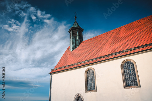 Wurmlingen Chapel under a clear blue sky.