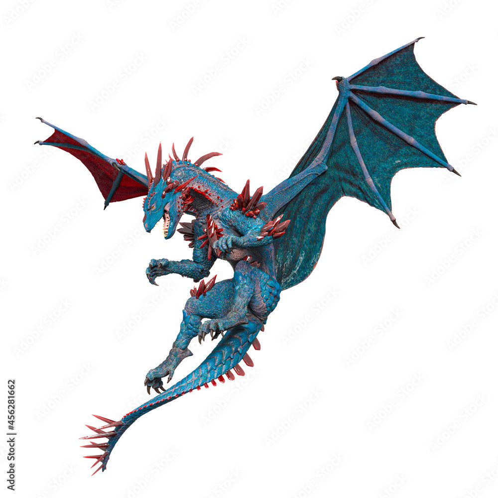 Naklejka premium dragon is looking down for action