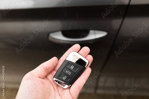 Keyless remote control system of a modern car - Image
