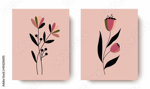 Slika na platnu Creative postcards with bright artistic colors