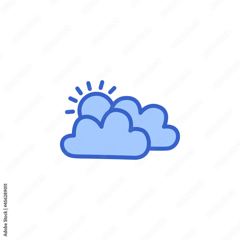 sunlight cloud weather icon vector sunlight cloud weather icon vector