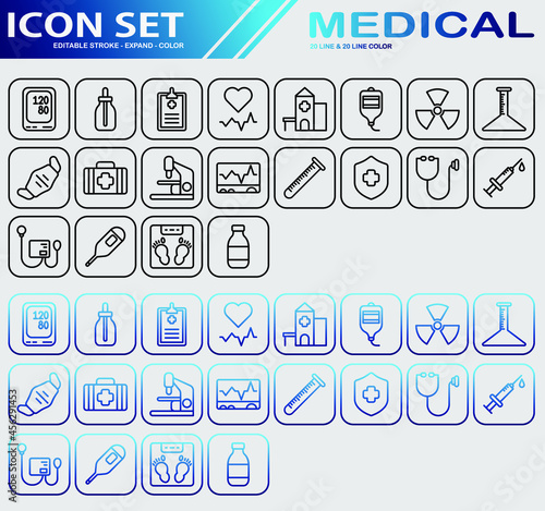 set of icons for medical