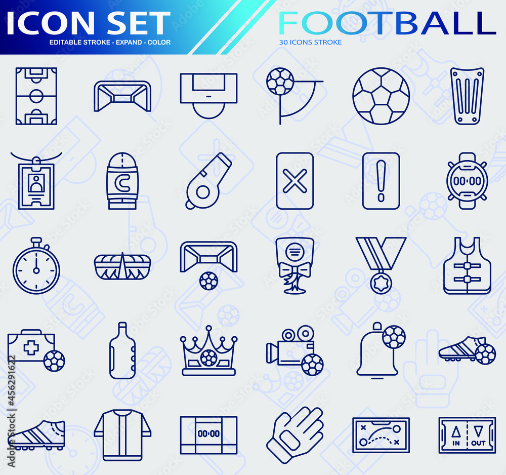 set of icons football set of icons football