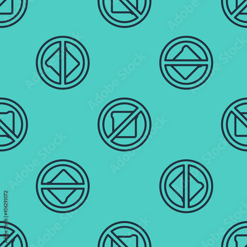 Black line Gluten free grain icon isolated Black line background. No wheat sign. Food intolerance symbols. Vector