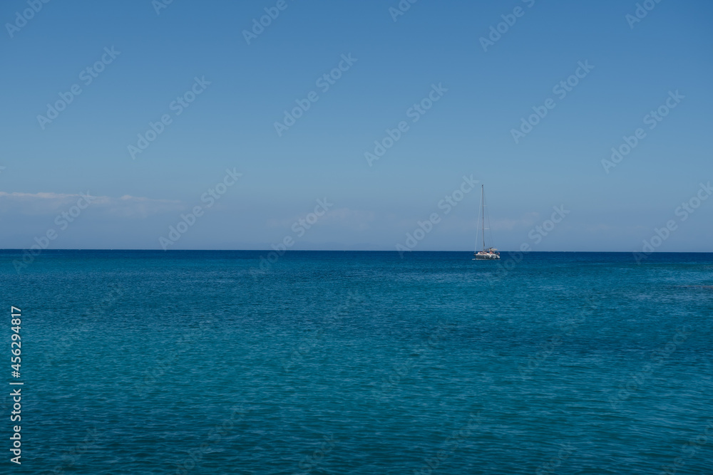 yacht in the Mediterranean Sea